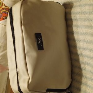 Scout off white makeup or carry all bag tote, large interior 2 side pockets